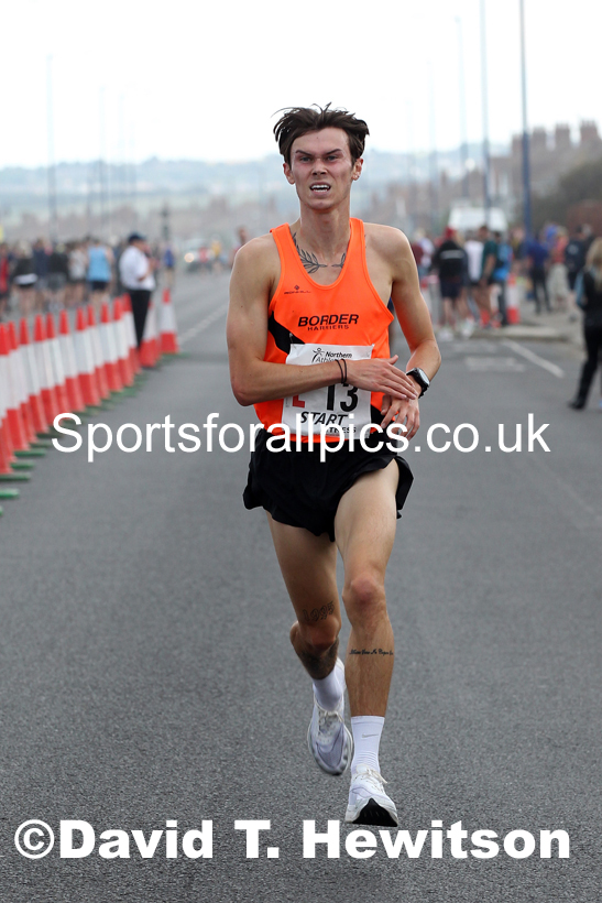 Senior mens 6 stage relay, 2021 Northern 6 and 4 Stage and Young Athletes Road Relays, Redcar. Photo: David T. Hewitson/Sports for All Pics